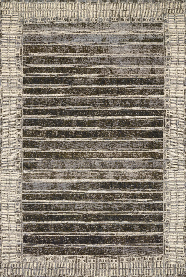 Loloi Mika Mik-07 Charcoal / Ivory Rugs - main flat
