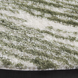 Safavieh Tahoe Shag 6'-7" x 6'-7" Rug in Ivory / Green