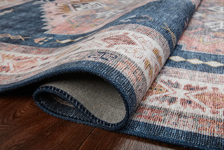 Loloi Heidi Hei-03 Denim/Blush Rugs - pile height