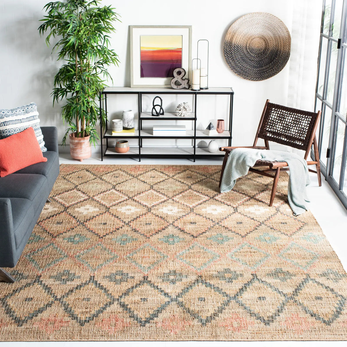 Safavieh Kilim 10'-0" x 14'-0" Rug in Natural / Blue
