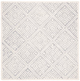Safavieh Micro-Loop 5'-0" x 5'-0" Rug in Grey / Ivory
