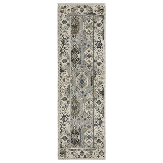 Oriental Weavers Sphinx HASTINGS HA04U Ivory Geometric Rugs - runner