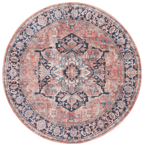 Safavieh Serapi 6'-7" x 6'-7" Rug in Rust / Navy