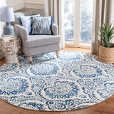 Safavieh Dip Dye 7'-0" x 7'-0" Rug in Blue / Ivory