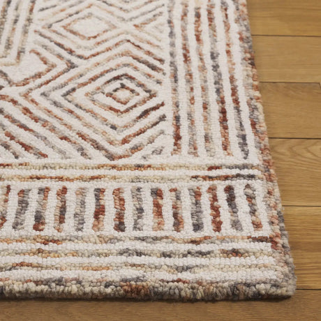Safavieh Metro 4'-0" x 6'-0" Rug in Ivory / Rust
