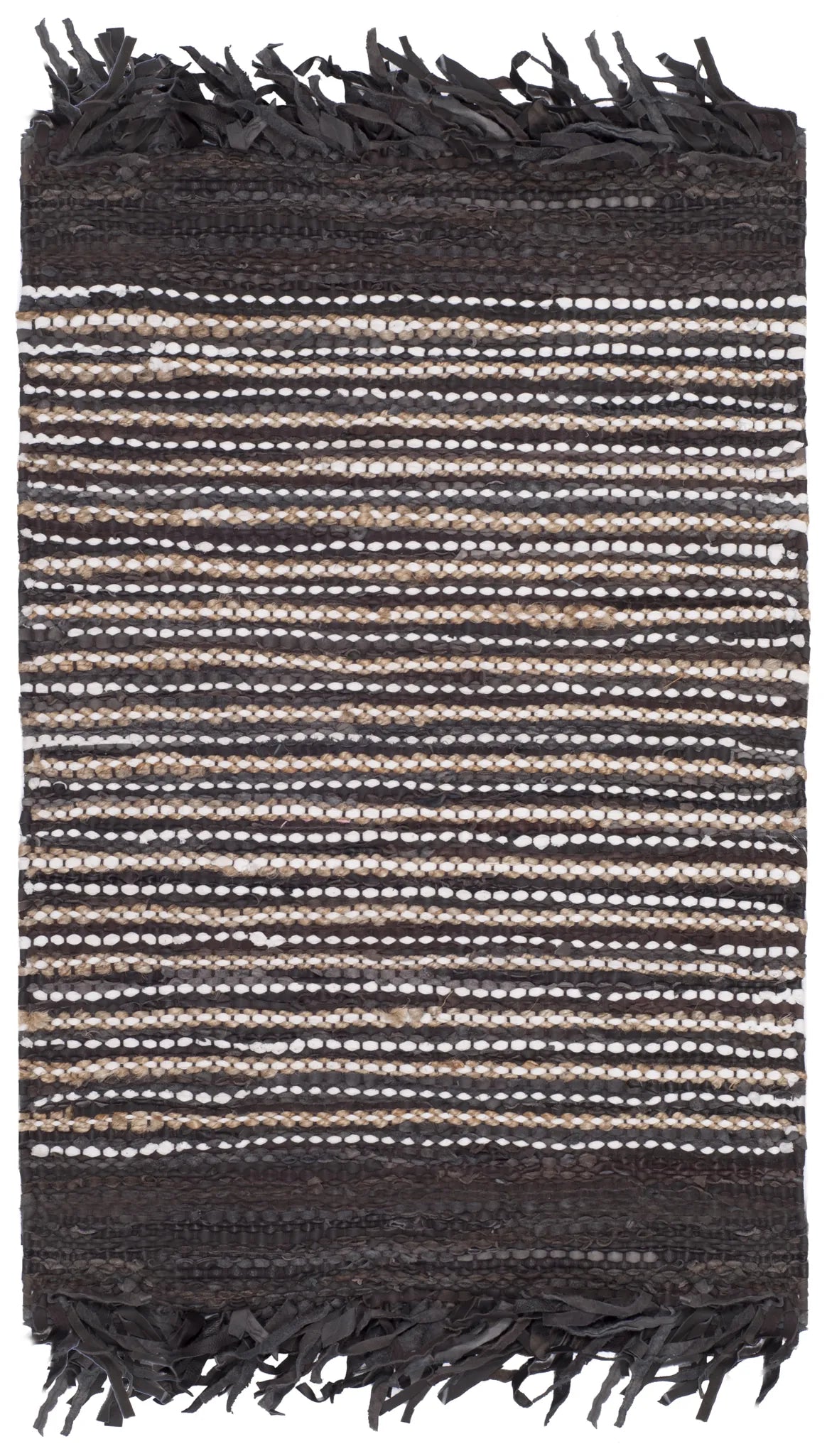 Safavieh Vintage Leather 2'-0" x 3'-0" Rug in Dark Brown / Multi