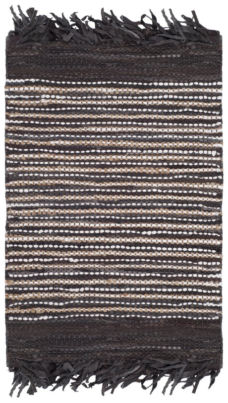 Safavieh Vintage Leather 2'-0" x 3'-0" Rug in Dark Brown / Multi