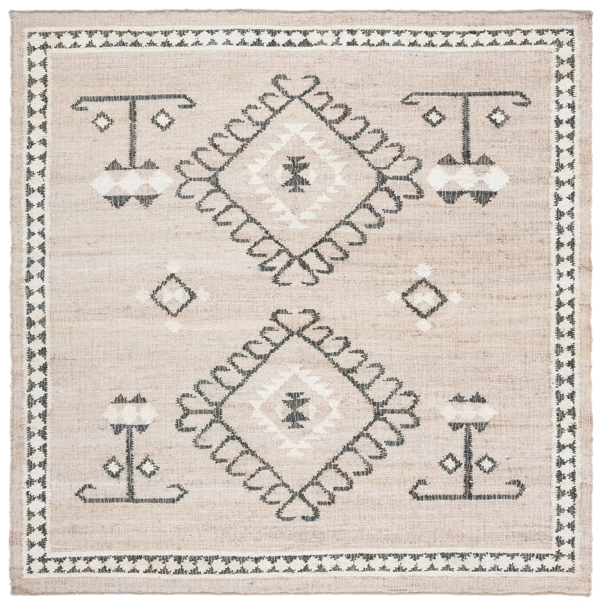 Safavieh Kilim 7'-0" x 7'-0" Rug in Grey / Black