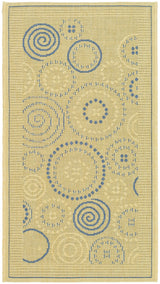 Safavieh Courtyard 2'-0" x 3'-7" Rug in Natural / Blue