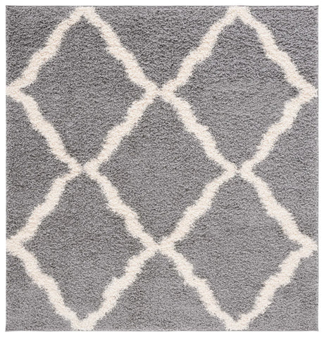Safavieh Sgd-Dallas Shag 6'-0" x 6'-0" Rug in Grey / Ivory