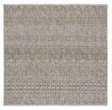 Safavieh Courtyard 6'-7" x 6'-7" Rug in Grey / Olive Green
