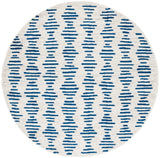 Safavieh Tulum 6'-7" x 6'-7" Rug in Ivory / Navy