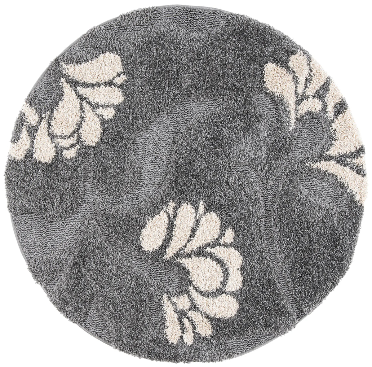 Safavieh Florida Shag 4'-0" x 4'-0" Rug in Grey / Beige