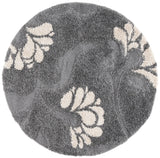 Safavieh Florida Shag 4'-0" x 4'-0" Rug in Grey / Beige