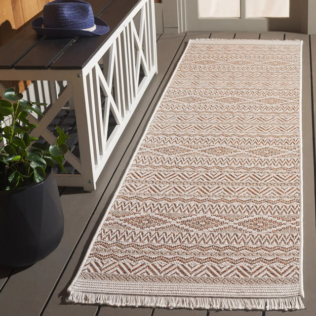 Safavieh Wicker 2'-2" x 8'-0" Rug in Orange / Beige