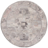 Safavieh Marquee 6'-0" x 6'-0" Rug in Grey / Pink