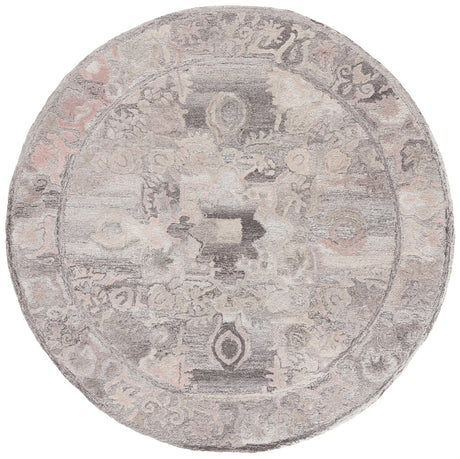 Safavieh Marquee 6'-0" x 6'-0" Rug in Grey / Pink