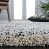 Safavieh Hudson Shag 4'-0" x 6'-0" Rug in Ivory / Navy