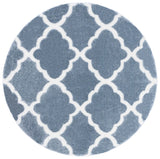 Safavieh Tahoe Shag 6'-7" x 6'-7" Rug in Blue / White