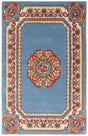 Safavieh Naples 4'-0" x 6'-0" Rug in Light Blue / Ivory