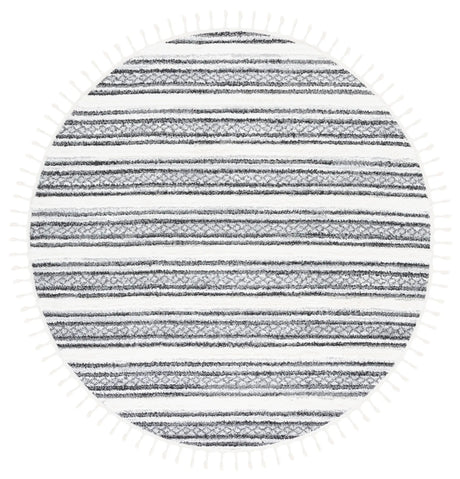 Safavieh Moroccan Tassel Shag 6'-7" x 6'-7" Rug in Grey / Ivory