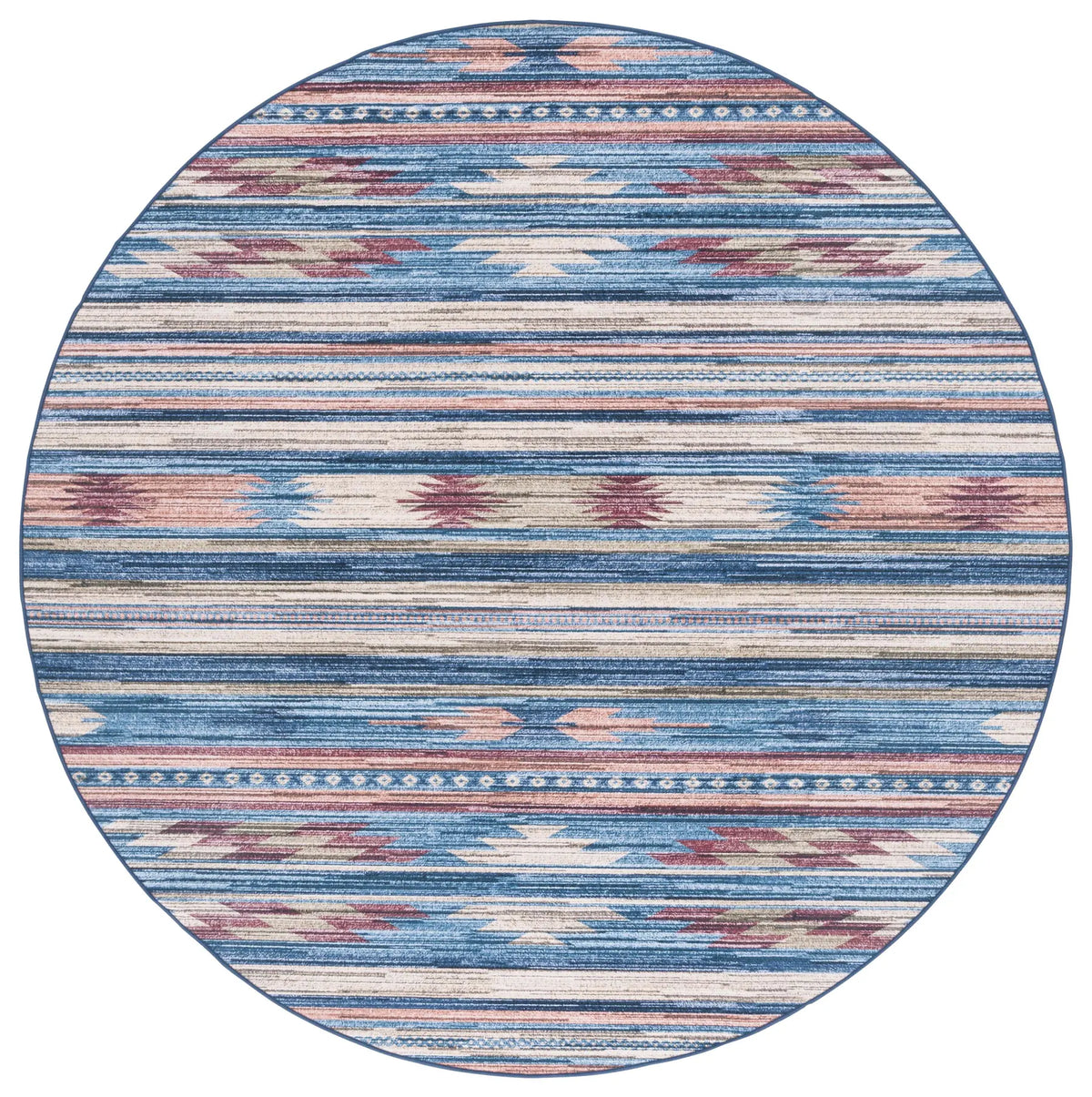 Safavieh Arizona 6'-0" x 6'-0" Rug in Blue / Rust