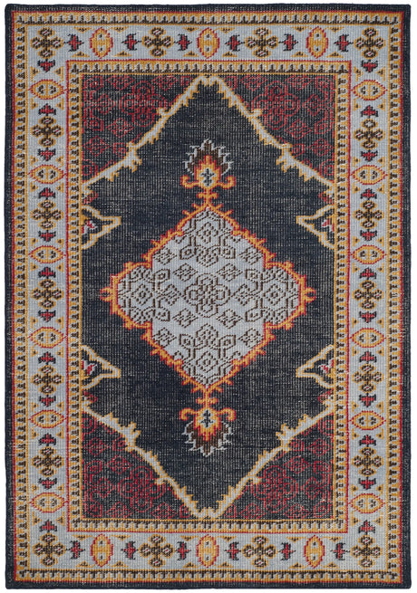 Safavieh Stone Wash 4'-0" x 6'-0" Rug in Blue / Multi