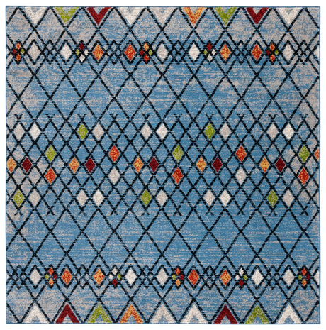 Safavieh Amsterdam 6'-7" x 6'-7" Rug in Blue / Ivory