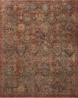 Loloi Winchester WNC-01 Traditional Power Loomed Rust, Multi Rug - main flat