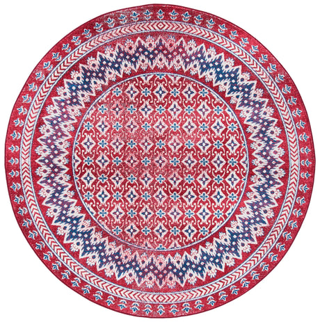 Safavieh Brentwood 6'-7" x 6'-7" Rug in Red / Ivory