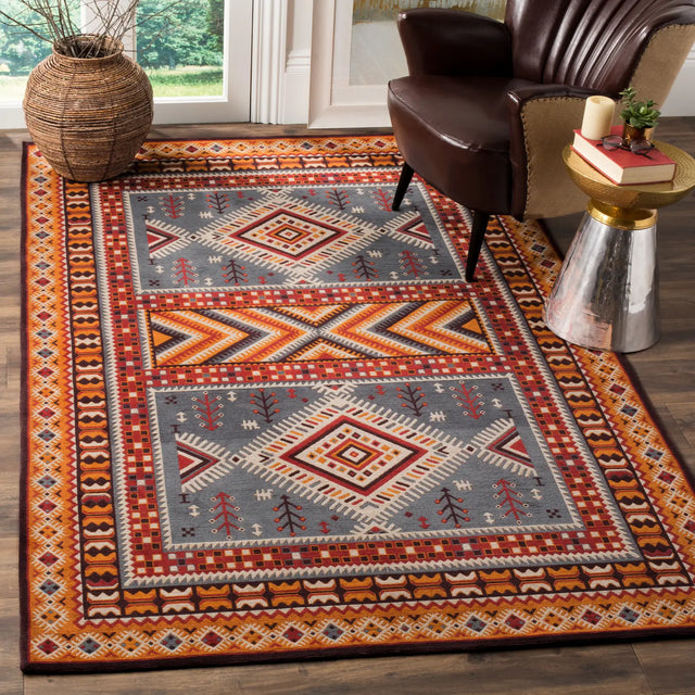 Safavieh Classic Vintage 4'-0" x 6'-0" Rug in Slate / Mustard