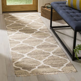 Safavieh Natural Kilim 2'-3" x 10'-0" Rug in Light Grey / Ivory