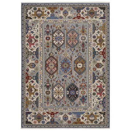 Oriental Weavers Sphinx HASTINGS HA04E Blue Geometric Rugs - main flat