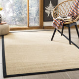 Safavieh Natural Fiber 4'-0" x 6'-0" Rug in Maize / Black