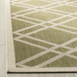 Safavieh Courtyard 4'-0" x 5'-7" Rug in Green / Beige