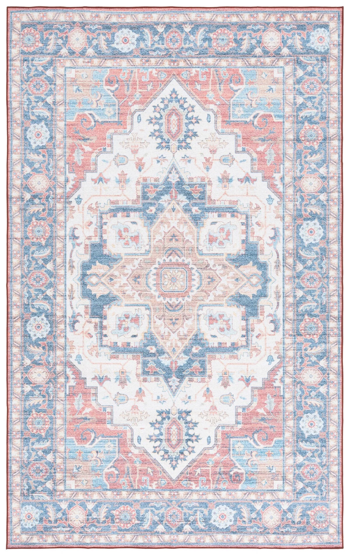 Safavieh Arizona 4'-0" x 6'-0" Rug in Rust / Blue