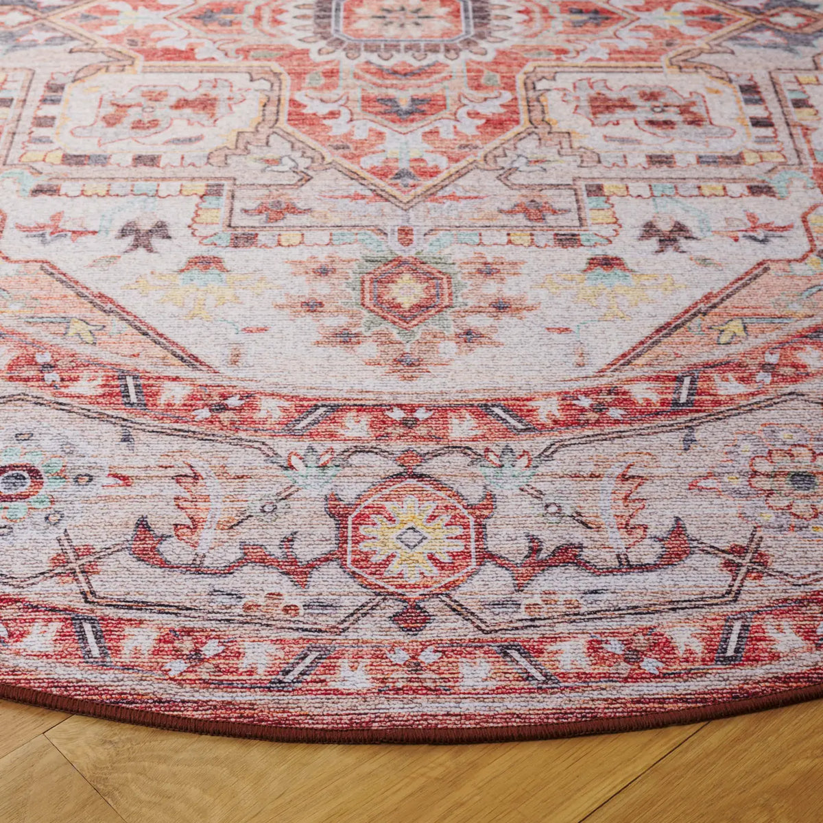 Safavieh Tucson 6'-0" x 6'-0" Rug in Light Rust / Beige