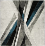 Safavieh Hollywood 6'-7" x 6'-7" Rug in Grey / Teal