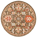 Safavieh Heritage 6'-0" x 6'-0" Rug in Brown / Green