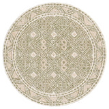 Safavieh Micro-Loop 5'-0" x 5'-0" Rug in Green / Ivory