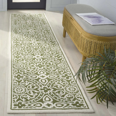 Safavieh Metro 2'-3" x 9'-0" Rug in Green / Ivory