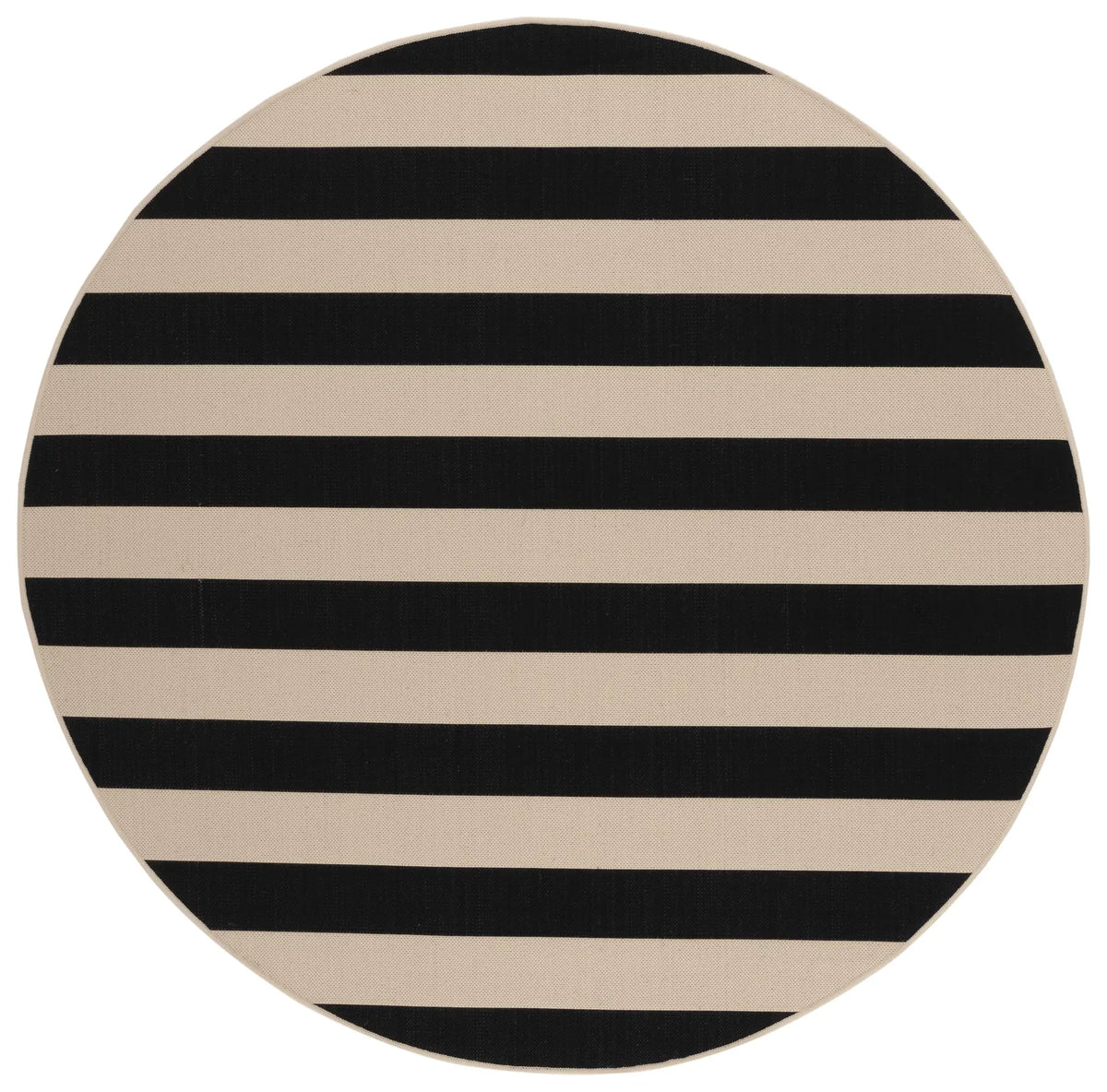 Safavieh Courtyard 5'-3" x 5'-3" Rug in Beige / Black