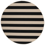 Safavieh Courtyard 5'-3" x 5'-3" Rug in Beige / Black