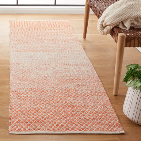 Safavieh Montauk 2'-3" x 11'-0" Rug in Orange / Ivory