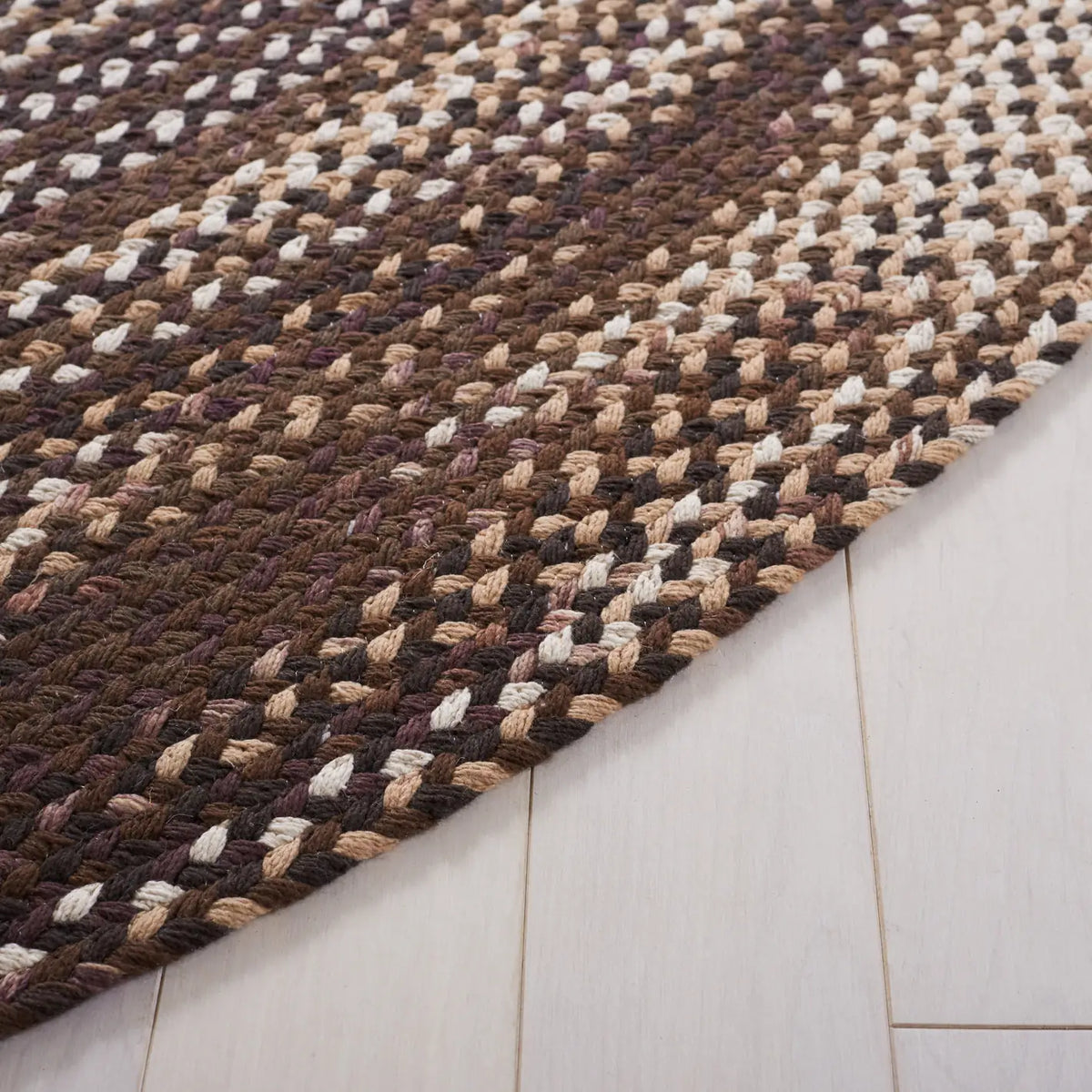 Safavieh Braided 5'-0" x 8'-0" Rug in Brown / Ivory