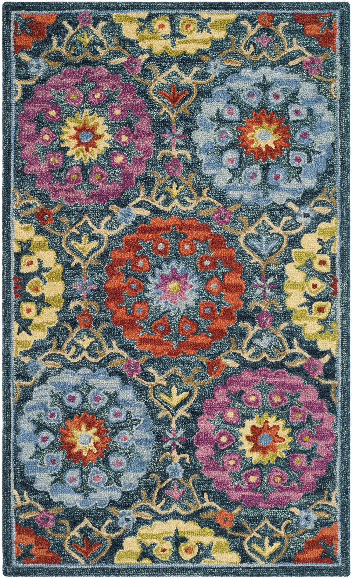 Safavieh Suzani 3'-0" x 5'-0" Rug in Blue / Multi