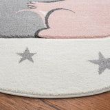Safavieh Carousel Kids 100 5'-3" x 5'-3" Rug in Ivory / Pink