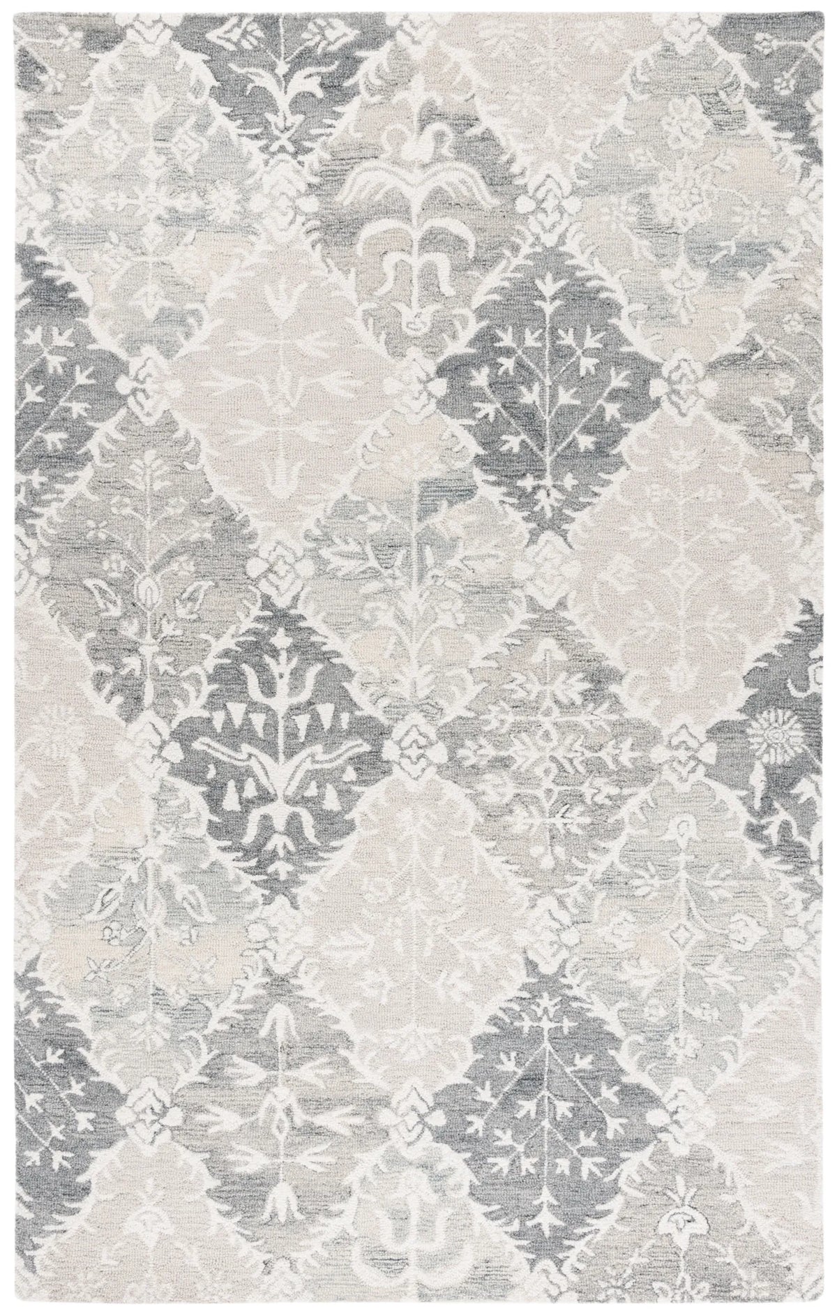 Safavieh Ebony 4'-0" x 6'-0" Rug in Grey / Ivory