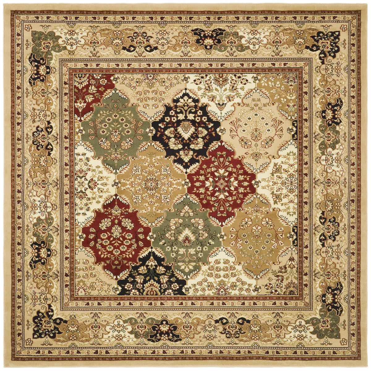 Safavieh Lyndhurst 8'-0" x 8'-0" Rug in Multi / Beige