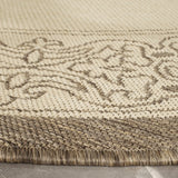 Safavieh Courtyard 6'-7" x 6'-7" Rug in Natural / Brown